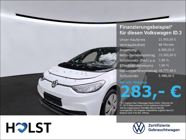 ID.3 110 kW Pure Performance RüFaKa LenkrHz LED CCS