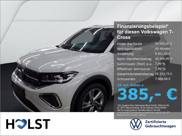 T-Cross 1.5TSI DSG R-Line IQ.DRIVE AHK GJR RüFaKa