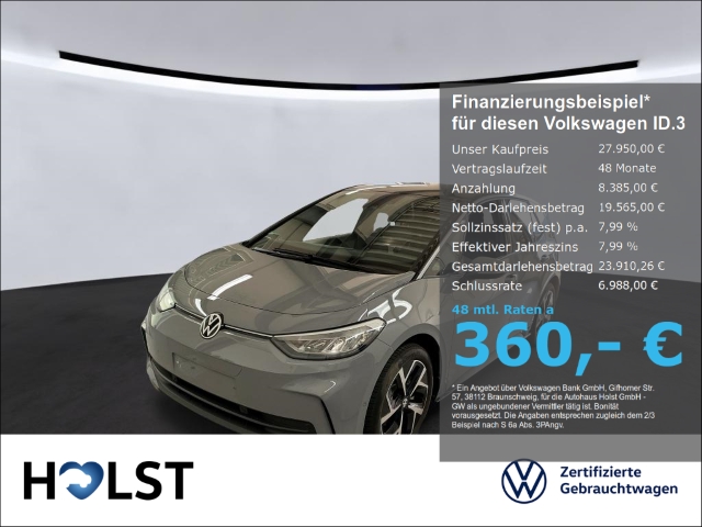 ID.3 Pro MOVE 62kWh RüFaKa NAVI eSitz ACC GJR
