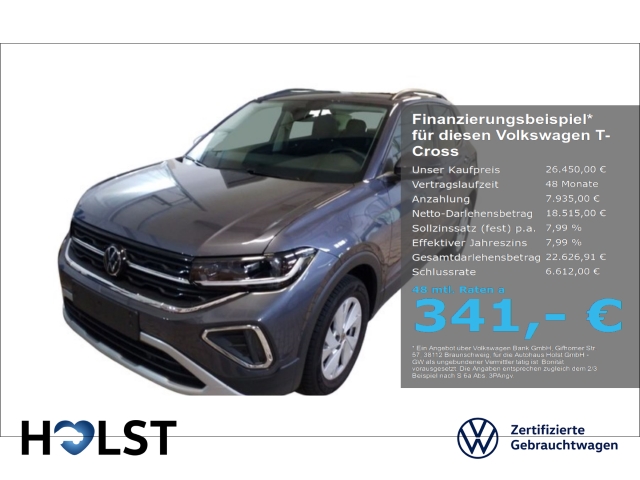 T-Cross 1.0TSI Life IQ.DRIVE Matrix GJR AHK RüFaKa Lan...