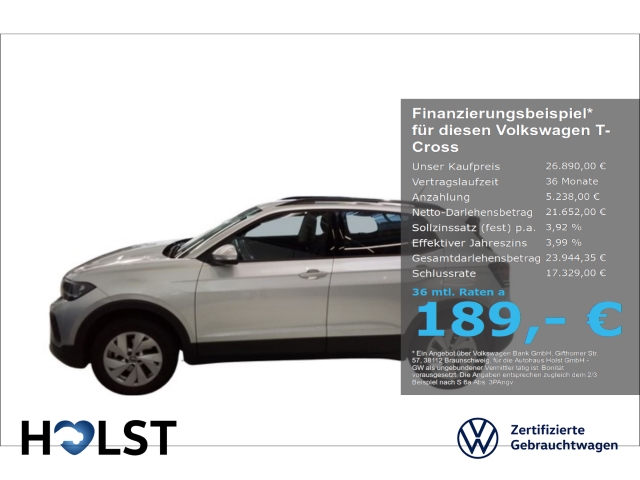 T-Cross 1.0TSI DSG IQ.DRIVE RüFaKa GJR AHK ACC AirCare