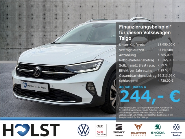 Taigo 1.0TSI Style MatrixLED AHK GJR RüFaKa
