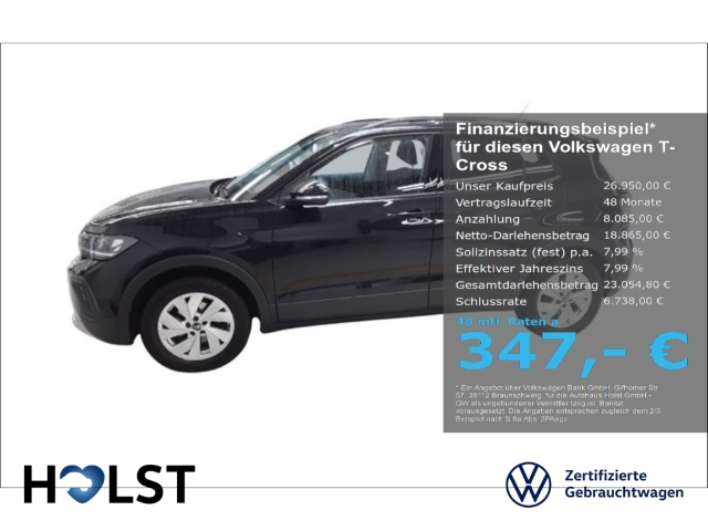 T-Cross 1.0TSI DSG Life IQ.DRIVE AHK GJR ACC RüFaKa