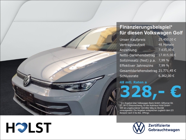 Golf VIII 1.5TSI GOAL LED-Plus AHK GJR RüFaKa NAVI ACC