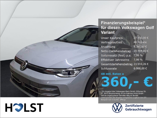 Golf Variant VIII 1.5TSI GOAL AHK RüFaKa GJR LED ACC LenkrHZ