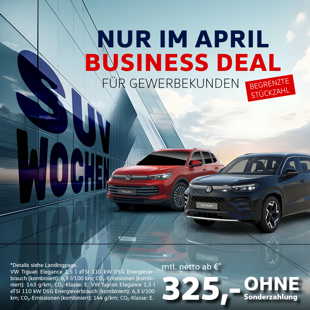 Volkswagen SUV-Wochen mit Tiguan & Tayron